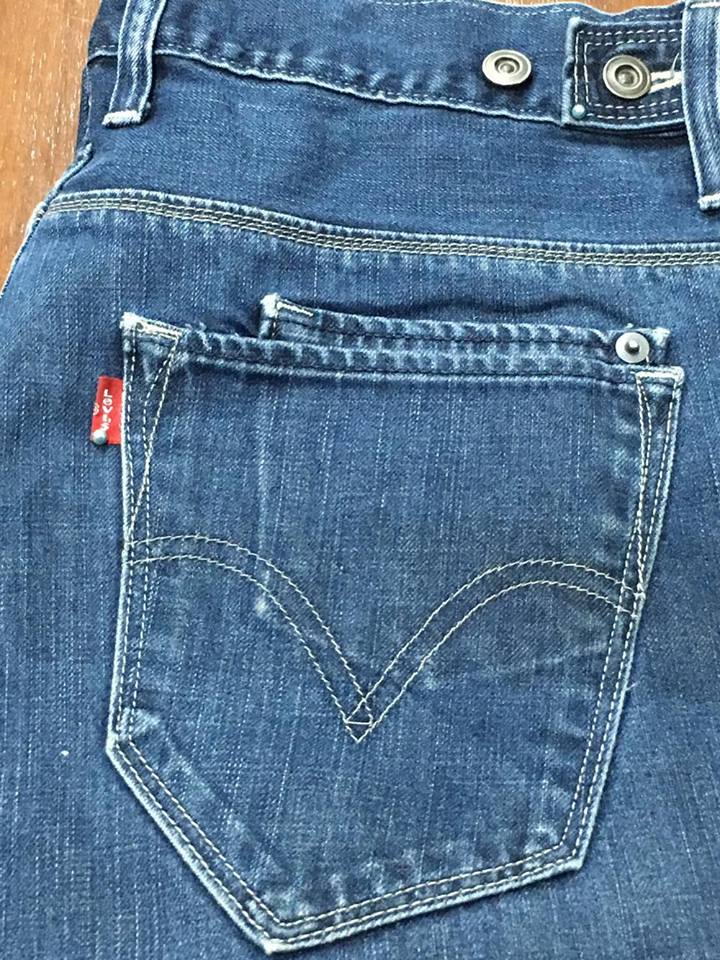 16. Levi's 511 Skinny Multi Pocket กระบอกเล็กคล้ายขาเดฟ เบลท์ข้าง เอว 34 ยาว 30