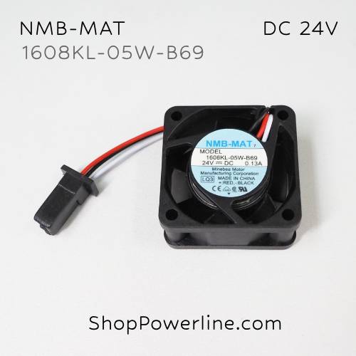 พัดลม Fan NMB-MAT (1608KL-05W-B69) DC24V 40x40x20mm 0.13A (3wire Fanuc Plug)