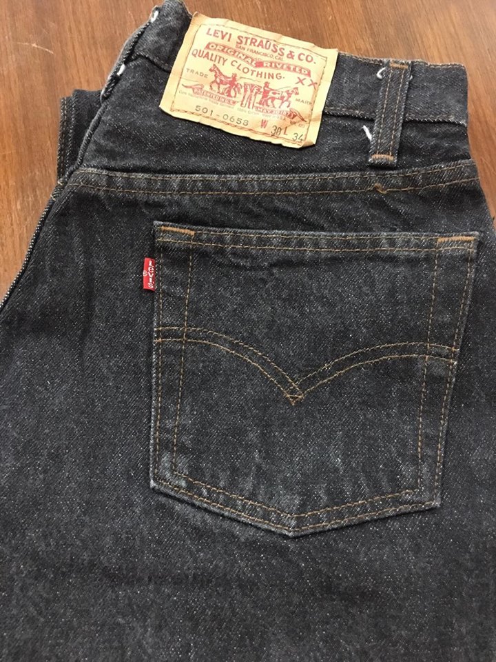 Levi's 501 0658 ยีนส์สีดำ ก้านดำ Made in USA ปี 1988 เอว 29 ยาว 33