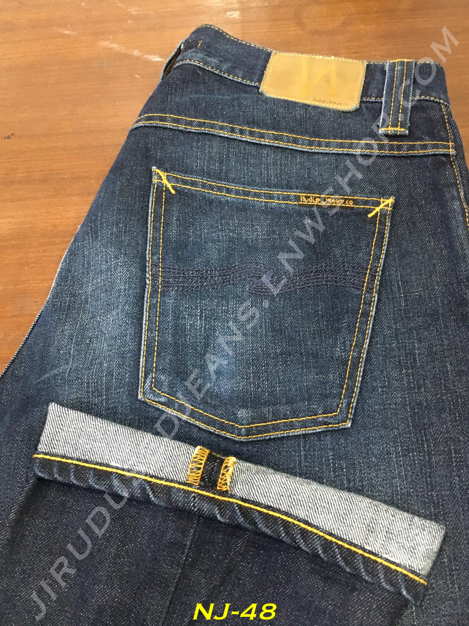 48. Nudie Jeans - Average Joe - Org. Contrast Indigo เอว 32 ยาว 31 Made in Italy