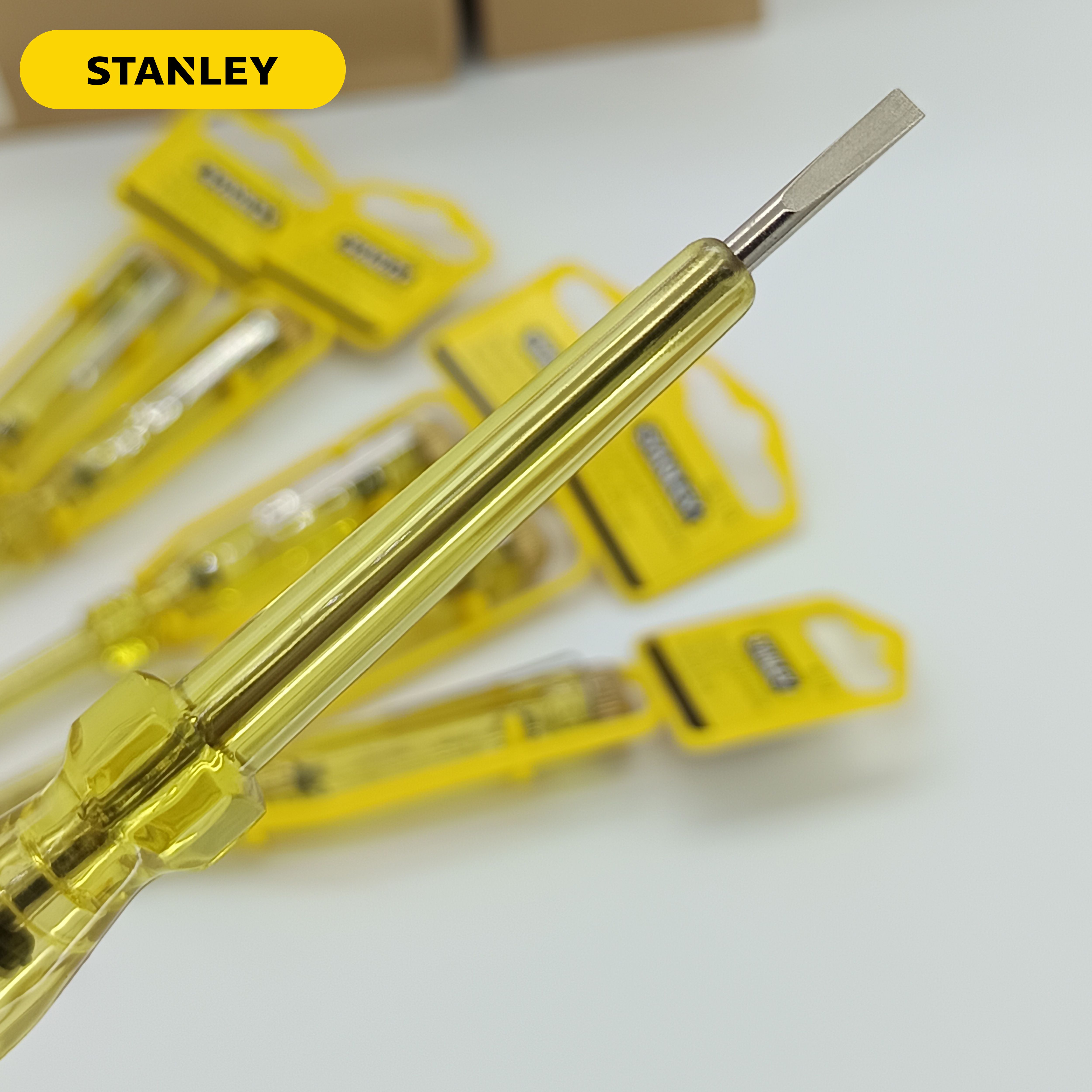 STANLEY 66-119 ไขควงลองไฟ ไขควงเช็คไฟ ขนาด 3x150มม. 100-500 โวลต์ ของแท้ 100%