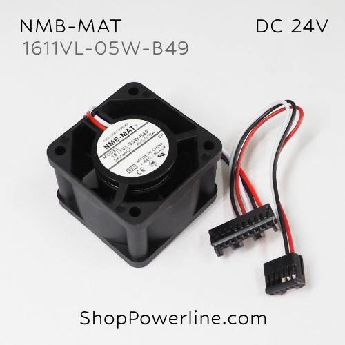 พัดลม Fan NMB-MAT (1611VL-05W-B49, A90L-0001-0580#B) DC24V 40x40x28mm 0.07A (3wire Fanuc Special Plug)