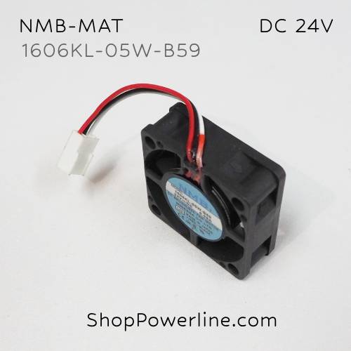 พัดลม Fan NMB-MAT (1606KL-05W-B59) DC24V 40x40x15mm 0.08A (3wire White B2 Plug)