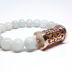 Braselets Jade สีขาว,เงิน 92.5% @ M 5.3 cm. White Color 1 SKU-BRA701