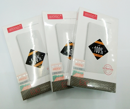 พาวเวอร์แบงค์ แบตสำรองEloop E30 5000mAh ของแท้100% ราคาถูก มีประกัน