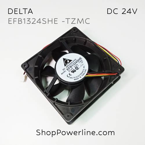 พัดลม Fan DELTA (EFB1324SHE -TZMC) DC24V 127x127x38mm 1.38A (3wire White B2 Plug)