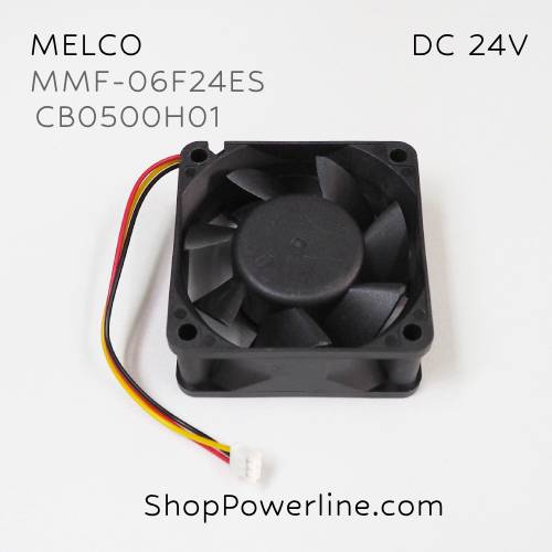 พัดลม Fan MELCO (MMF-06F24ES RP3, CB0500H01) DC24V 60x60x25mm 0.10A (3wire White C2 Plug)
