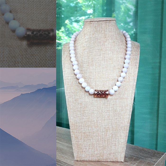สร้อยคอ WHITE JADE SILVER9.25% 16" White Color 1 SKU-NCC112