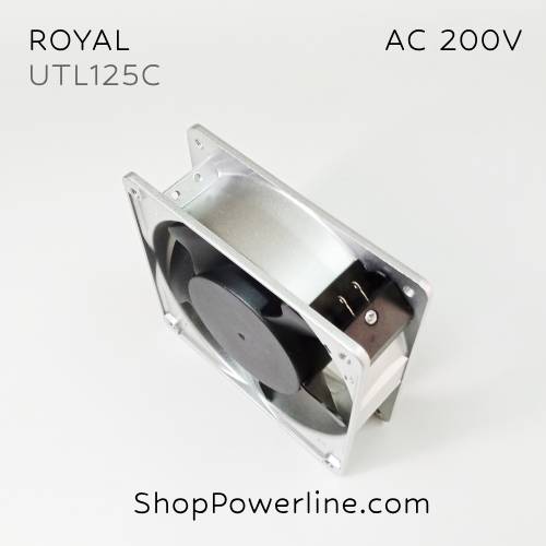 พัดลม Fan ROYAL (UTL125C) AC200V 120x120x38mm 15/14W (2pin)