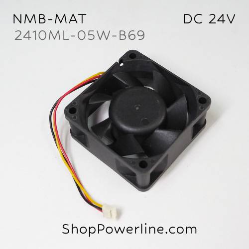 พัดลม Fan NMB-MAT (2410ML-05W-B69) DC24V 60x60x25mm 0.17A (3wire White C2 Plug)