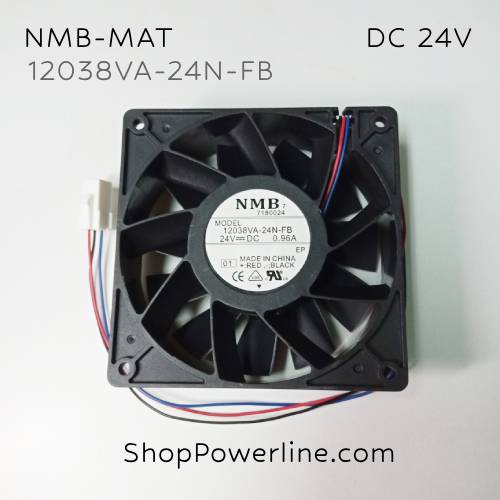 พัดลม Fan NMB-MAT (12038VA-24N-FB) DC24V 120x120x38mm 0.96A (3wire 4pin White Plug)