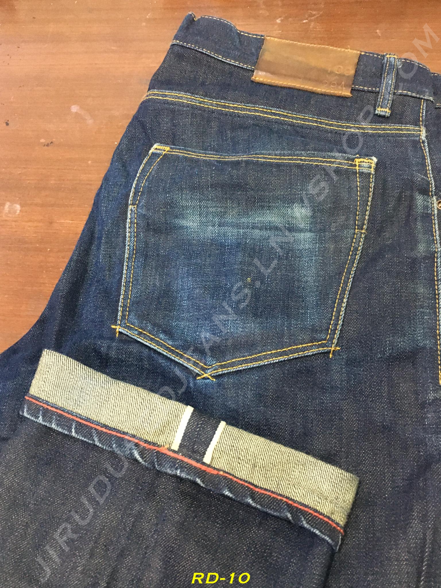 10. Raleigh Denim - ริมขาว ผ้าดิบ White Oak 13oz. เอว 35 ยาว 30 Made in USA