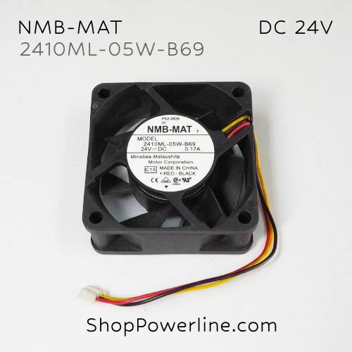 พัดลม Fan NMB-MAT (2410ML-05W-B69) DC24V 60x60x25mm 0.17A (3wire White C2 Plug)