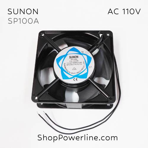 พัดลม Fan SUNON (SP100A, 1123HBL) AC110V 120x120x38mm.0.26A (2wire)
