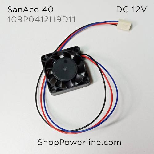 พัดลม Fan SanAce40 (109P0412H9D11) DC12V 40x40x10mm 0.07A (3wire White B2 Plug)