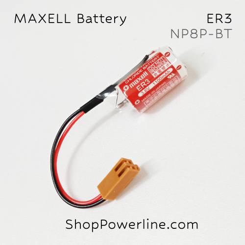 แบตเตอรี่ Battery Maxell/Japan (ER3, NP8P-BT) 3.6V (Brown Long Plug)
