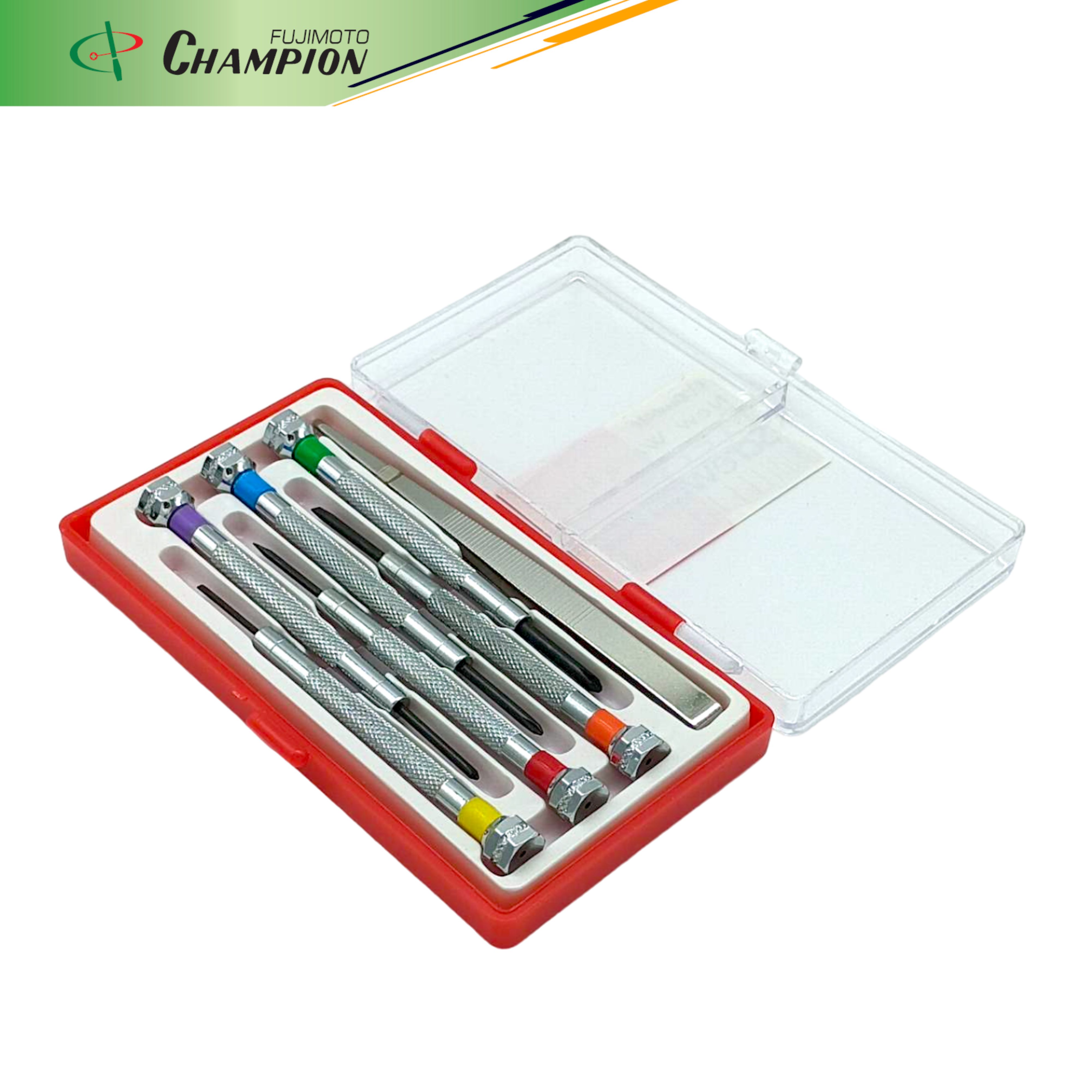 ไขควงซ่อมนาฬิกา ชุดไขควงซ่อมนาฬิกาด้ามเหล็ก 7 ชิ้น CHAMPION C335-HQ