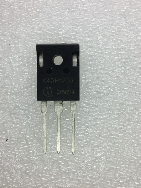 ขาย , K40H1203 ,ไอจีบีที , IGBT , 40A , 1200V , ยี่ห้อ , INFINENO , ตัวถัง , TO-247 , ราคา , ตัวล่ะ . . . หน่วย , บาท
