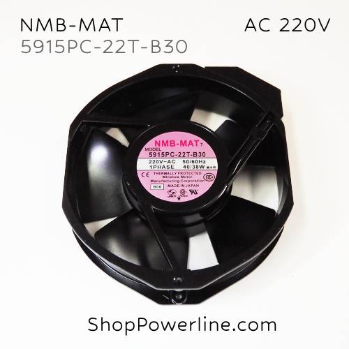 พัดลม Fan NMB-MAT (5915PC-22T-B30) AC220V 172x150x38mm 40/38W (2pin)