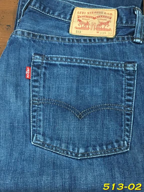 Levi's 513 มือสอง Slim Straight Fit ซิงเกิ้ล Made in Mexico ปี 2013 เอว 33 ยาว 32