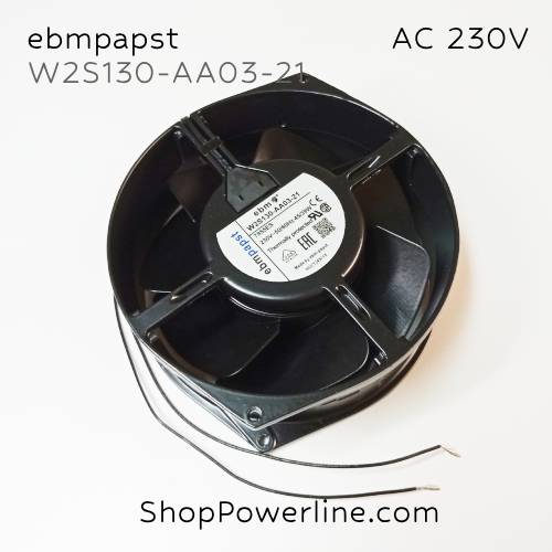 พัดลมใบพัดโลหะ Fan ebmpapst (W2S130-AA03-21) AC230V 172x150x55mm 45/39W (2wire)