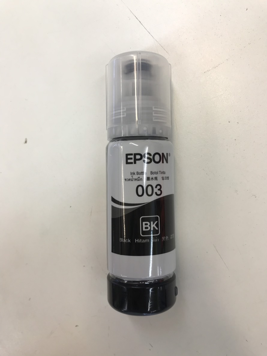 น้ำหมึกปริ้นเตอร์แท้ EPSON เบอร์ 003 BK (สีดำ) "ไม่มีกล่อง"