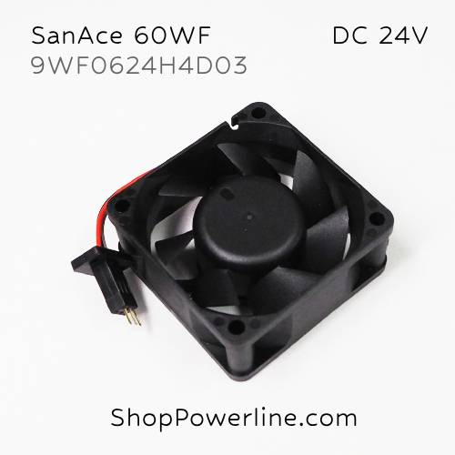 พัดลม Fan SanAce60WF (9WF0624H4D03, A90L-0001-0508) DC24V 60x60x25mm 0.15A (3wire Fanuc 3pin Plug)