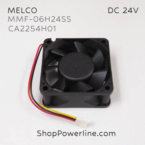 พัดลม Fan MELCO (MMF-06H24SS CX1, CA2254H01) DC24V 60x60x25mm 0.09A (3wire White C3 Plug)