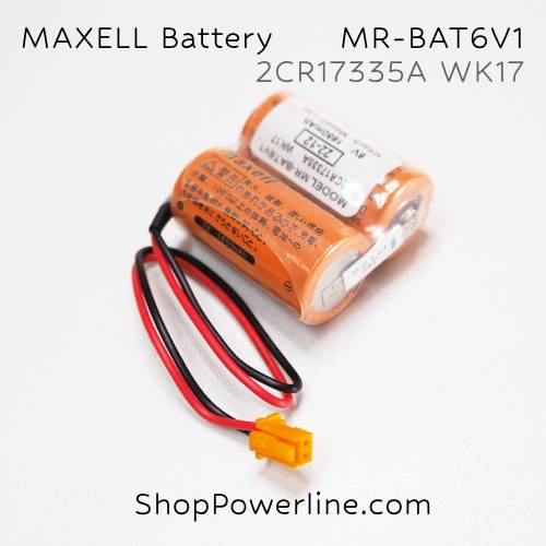 แบตเตอรี่ Battery Maxell/Japan (2CR17335A WK17, MR-BAT6V1) 6V (Orange Plug)