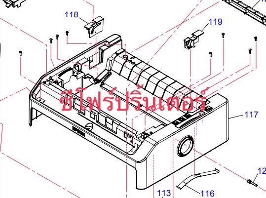 HOUSING,UPPER ASSY.,ASP EPSON LQ-590II "บอดี้ท่อนบน ตำแหน่ง117"