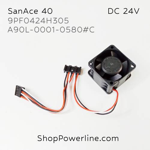 พัดลม Fan SanAce40 (9PF0424H305, A90L-0001-0580#C) DC24V 40x40x28mm 0.095A (3wire Fanuc Special Plug)