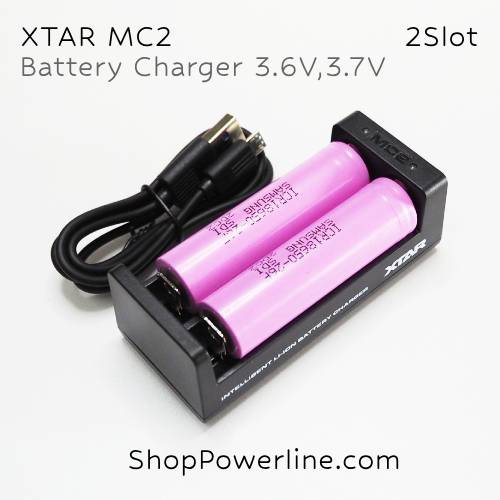 เครื่องชาร์จแบตเตอรี่ Charger 3.6V,3.7V XTAR (MC2) (2slot)