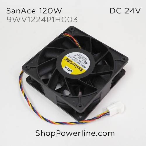 พัดลม Fan SanAce120W (9WV1224P1H003) DC24V 120x120x38mm 0.8A (4wire White Plug)