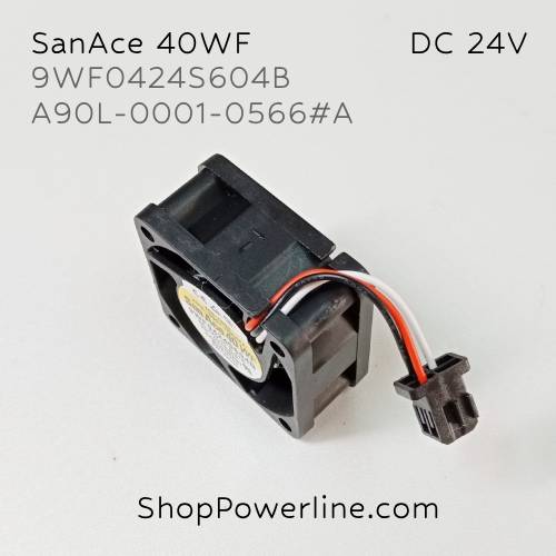 พัดลม Fan SanAce40WF (9WF0424S604B, A90L-0001-0566#A) DC24V 40x40x20mm 0.11A (3wire 4pin Black Plug)