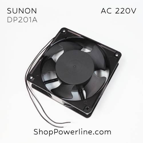 พัดลม Fan SUNON (DP201A, 2123HST.GN) AC220V 120x120x38mm 0.125/0.11A (2wire)
