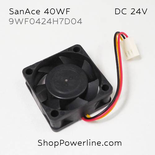 พัดลม Fan SanAce40WF (9WF0424H7D04, A90L-0001-0441) DC24V 40x40x15mm 0.085A (3wire White B2 Plug)