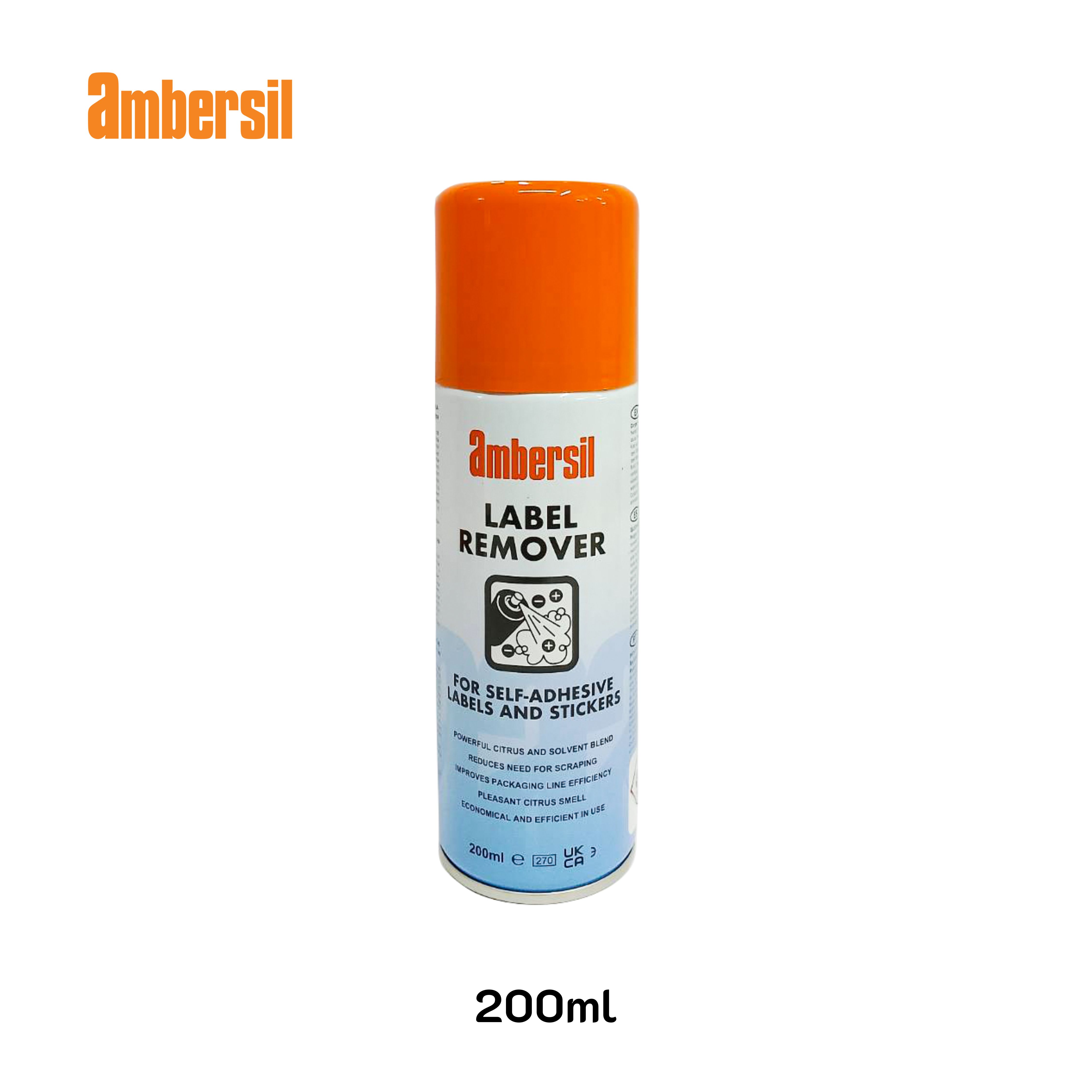 AMBERSIL LABEL REMOVER สเปรย์ลอกสติกเกอร์,ล้างคราบกาว 6190031629 บรรจุ 200ml