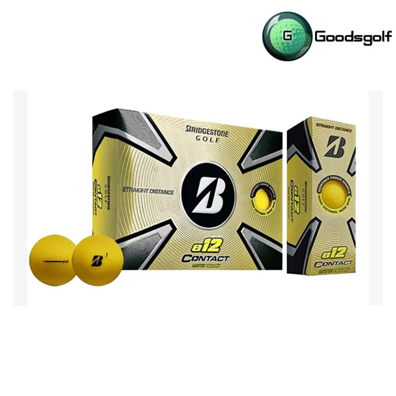 ลูกกอล์ฟ Bridgestone e12 Contact 2023 Yellow (ซื้อ1แถม1)