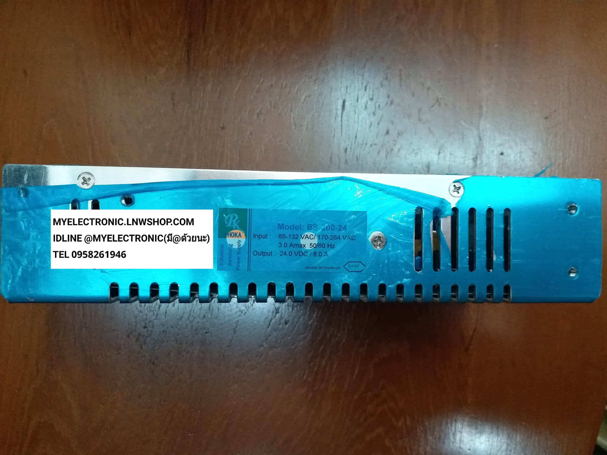 ขาย สวิทชิ่ง24V8.3A , สวิทชิ่ง24V200W , BS200-24 200-24 ขนาด115×270×50MM. เกรด ไต้หวันแท้ MADE IN TAIWAN ราคาตัวละ บาท