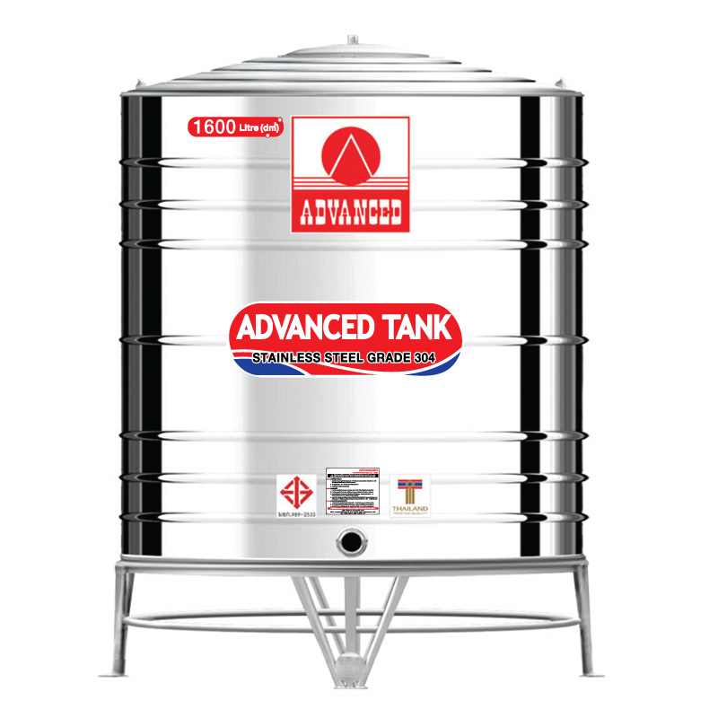 แท้งค์น้ำสแตนเลส แอ็ดวานซ์ ADVANCED ทรงก้นเรียบ AVF1600 ขนาด 1600 ลิตร