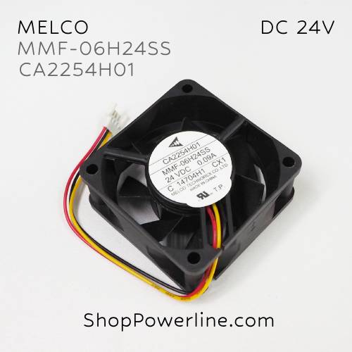 พัดลม Fan MELCO (MMF-06H24SS CX1, CA2254H01) DC24V 60x60x25mm 0.09A (3wire White C3 Plug)