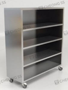 ตู้สแตนเลส 4ชั้นหน้าเปิด , Upright Open Cabinet