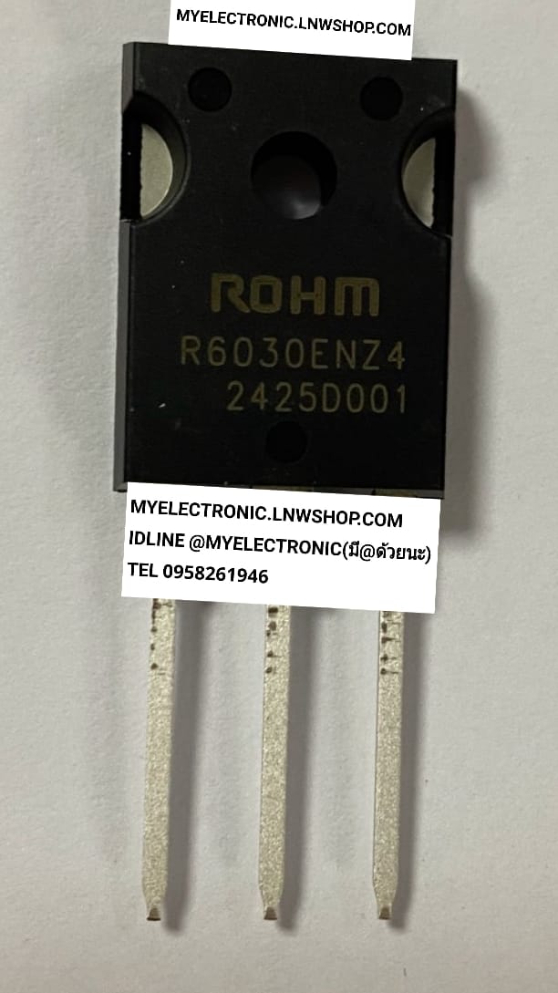 ขาย R6030ENZ4 มอสเฟต 30A600V MOSFET ตัวถัง TO-247 ยี่ห้อ ROHM ของแท้ ราคา ตัวละ . . . . . . หน่วย บาท