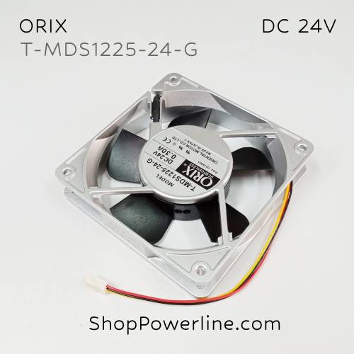 พัดลม Fan ORIX (T-MDS1225-24-G) DC24V 120x120x25mm 0.30A (3wire White B2 Plug)