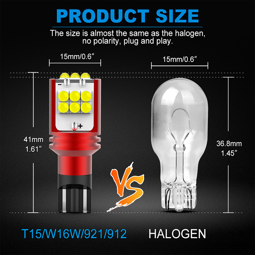 T15 LED ไฟถอย 1800LM X-LIGHTING รุ่น NL30 ชิป 3030MAX 15SMD สว่างกว่าเดิม 350%