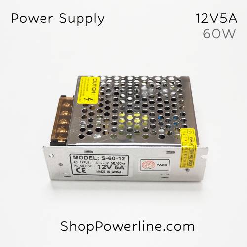 อุปกรณ์จ่ายไฟ Power Supply 12V 5A 60W