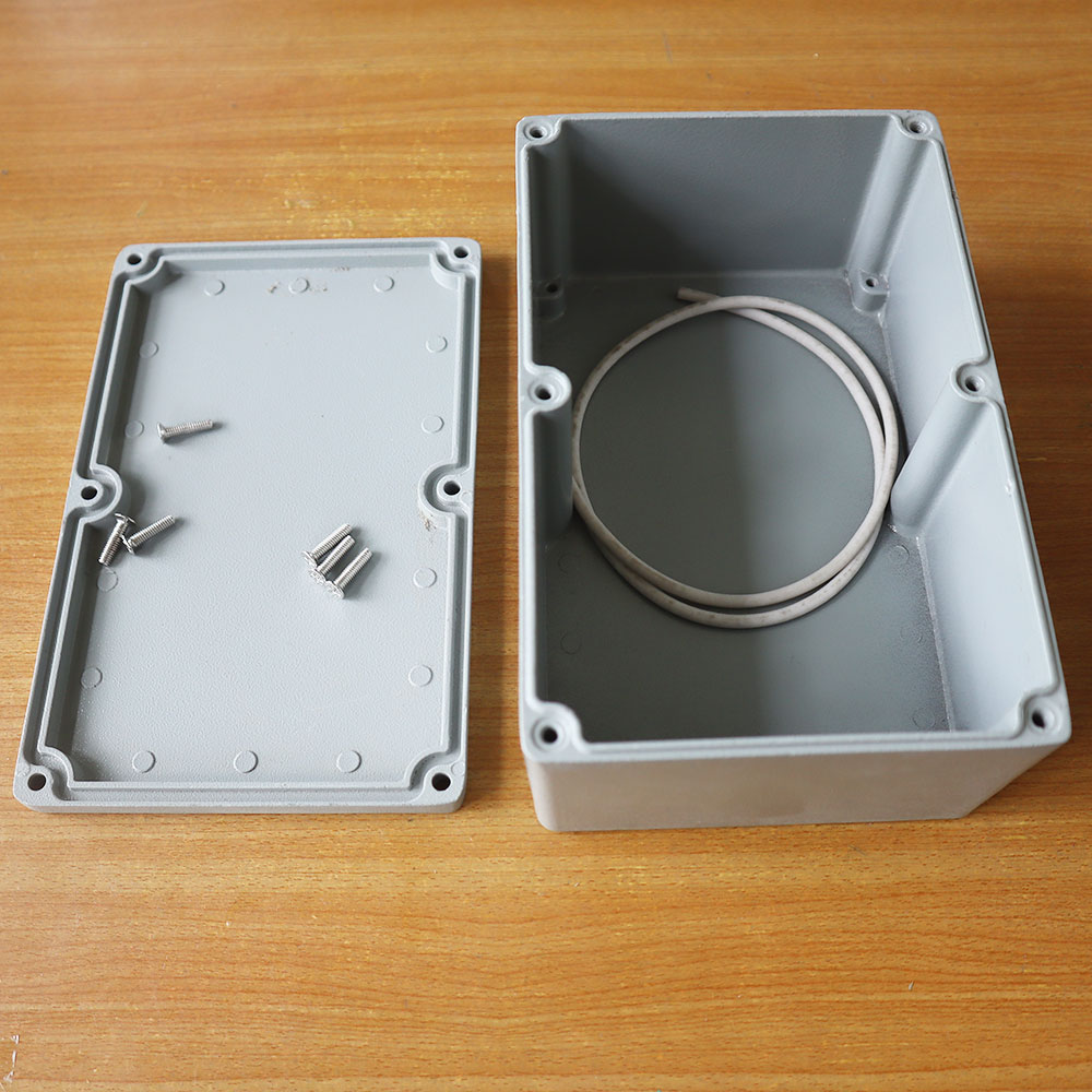 กล่องอลูมิเนียมกันน้ำ IP66 สีเทา ขนาด 188 X 120 X 78 มม.