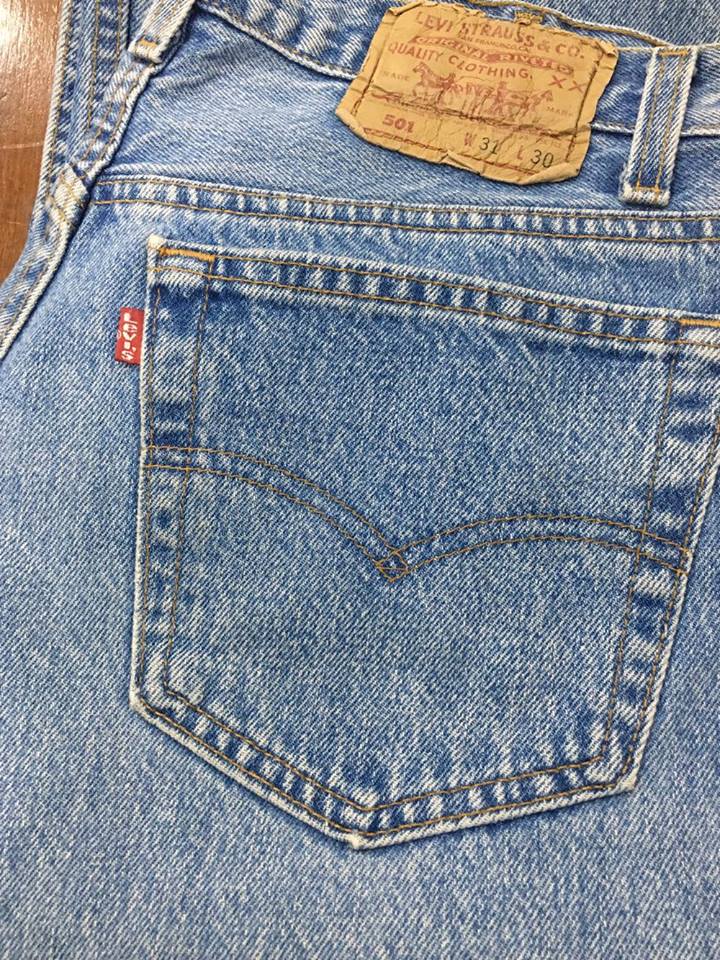 Levi's 501 ฟอกซีด Made in USA ปี 1991 เอว 31 ยาว 30