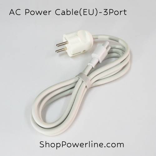 สายไฟ AC Power Cable(EU) - 3Port Notebook (White) (0.75mm)(1.5m)