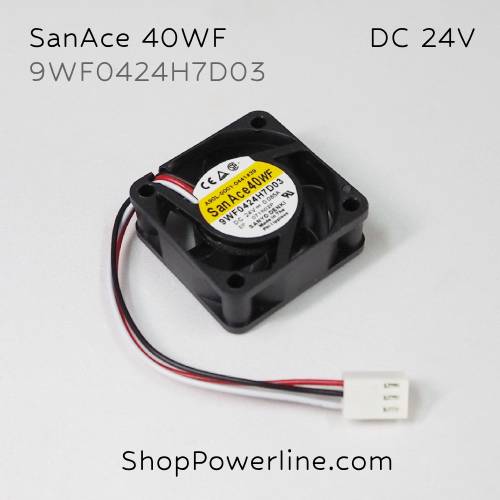 พัดลม Fan SanAce40WF (9WF0424H7D03, A90L-0001-0441#39) DC24V 40x40x15mm 0.085A (3wire White B2 Plug)